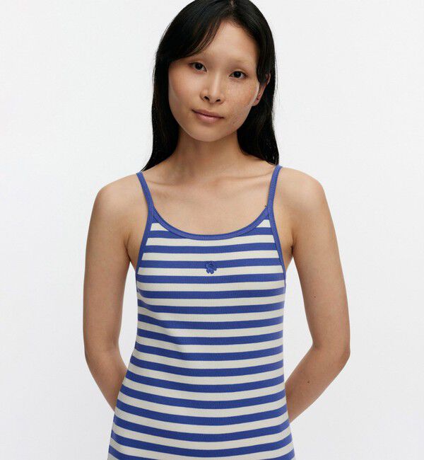 Marimekko「Laulaa Tasaraita Unikko ワンピース」|ワンピース|