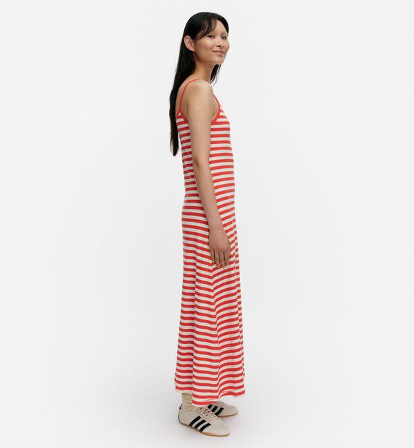 Marimekko「Laulaa Tasaraita Unikko ワンピース」|ワンピース|