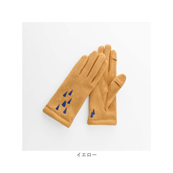 BACKYARD FAMILY「クロダ 手袋 レディース 通販 グローブ 手ぶくろ 暖かい かわいい 刺繍 スマートフォン対応」|手袋|