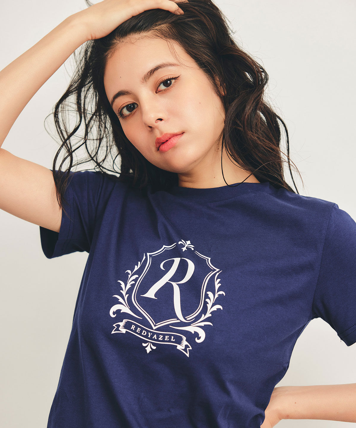 REDYAZEL「エンブレムロゴTシャツ」|Tシャツ・カットソー|ネイビー