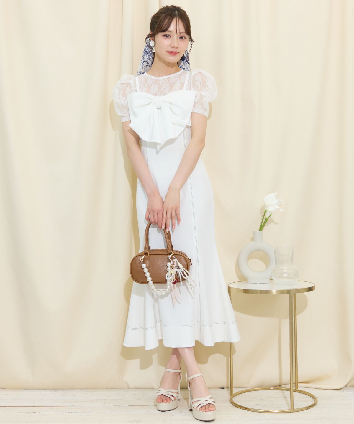 WILLSELECTION「ドレープリボンマーメイドジャンスカ」|ワンピース|