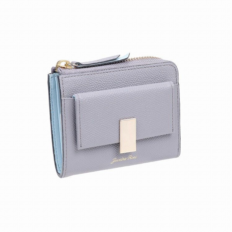Jewelna Rose「Jewelna Rose ブリヨン・ウォレット 本革 二つ折り財布 15142」|財布|グレー