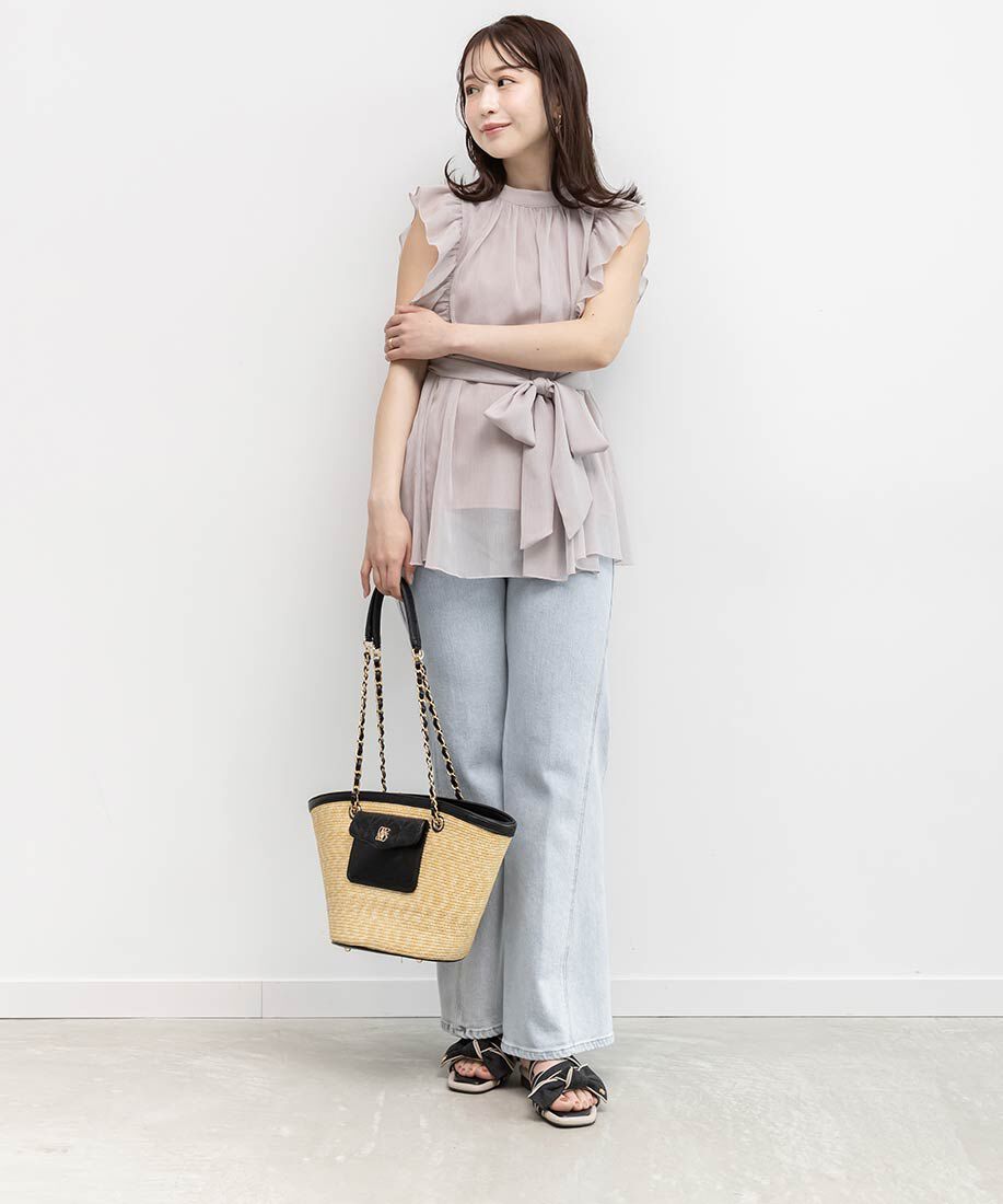  「ナチュラルリボンフラットサンダル」|サンダル|