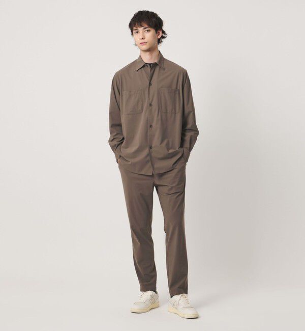 UNITED ARROWS「ナイロン/ポリウレタン エコニール 1プリーツ ハーフギャザー イージーパンツ タテヨコストレッチ」|チノ|