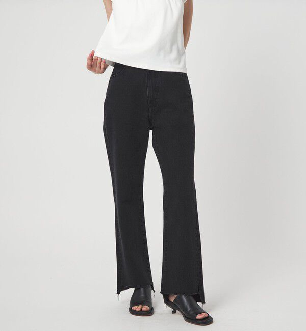 EMMEL REFINES「＜EMMEL REFINES＞EM カットオフ スキニー デニムパンツ」|デニム|BLACK