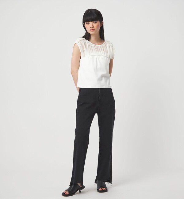 EMMEL REFINES「＜EMMEL REFINES＞EM カットオフ スキニー デニムパンツ」|デニム|