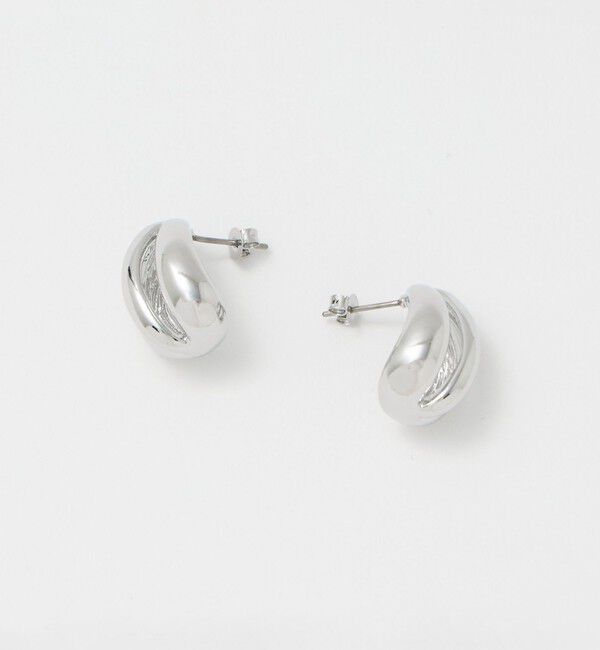 UNITED ARROWS green label relaxing「3ライン ハーフボール ピアス」|ピアス|SILVER