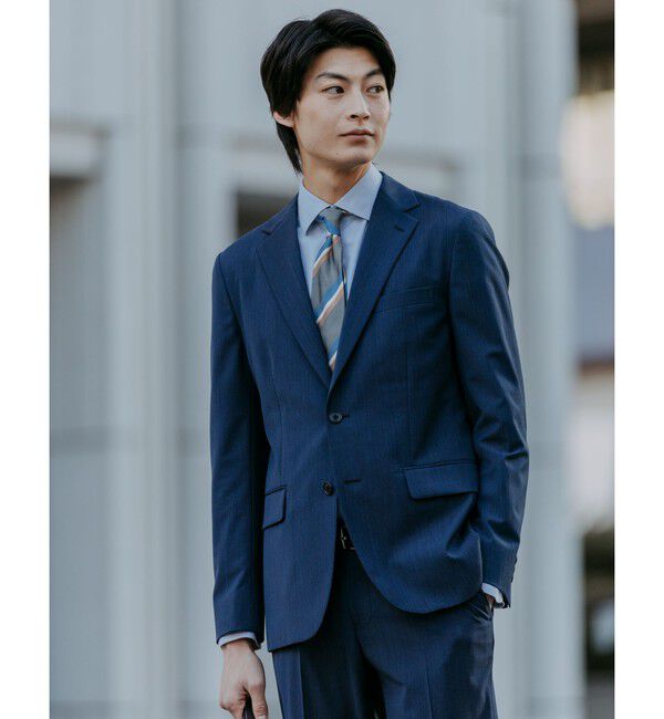 UNITED ARROWS green label relaxing「A+ TWPU トロピカル無地 2B スリム セットアップ ジャケット -ウォッシャブル・ストレッチ-」|スーツ|