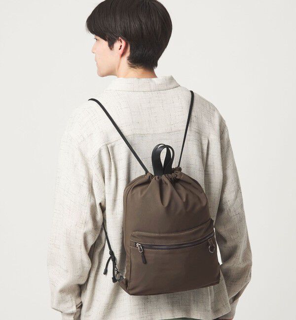 UNITED ARROWS green label relaxing「【WEB限定】マット リップストップ ナップサック バッグ -撥水-」|リュック|DK.BROWN