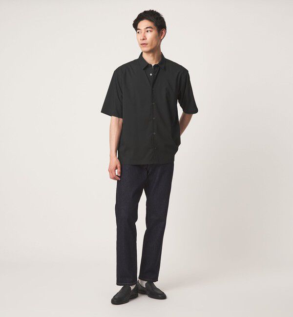 UNITED ARROWS green label relaxing「【WEB限定】JUST fit ウールライク ボックス シルエット 半袖 シャツ」|シャツ・ブラウス|