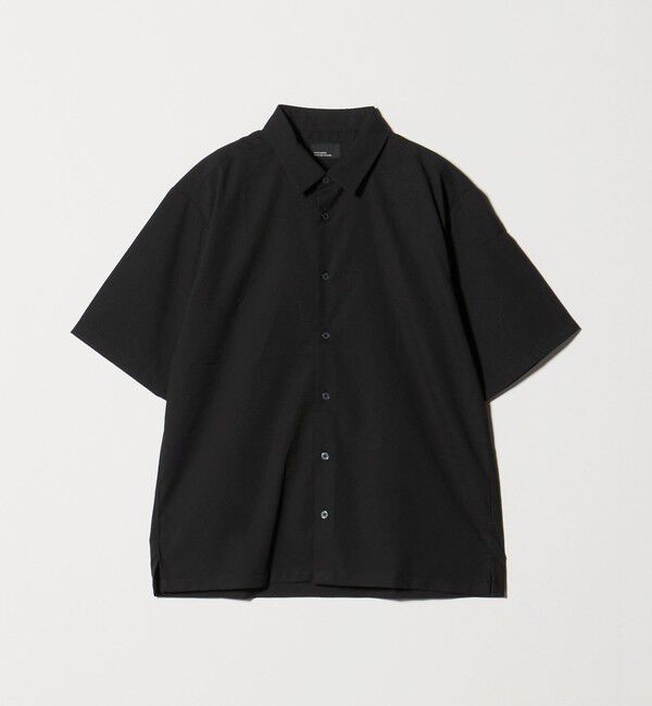 UNITED ARROWS green label relaxing「【WEB限定】JUST fit ウールライク ボックス シルエット 半袖 シャツ」|シャツ・ブラウス|