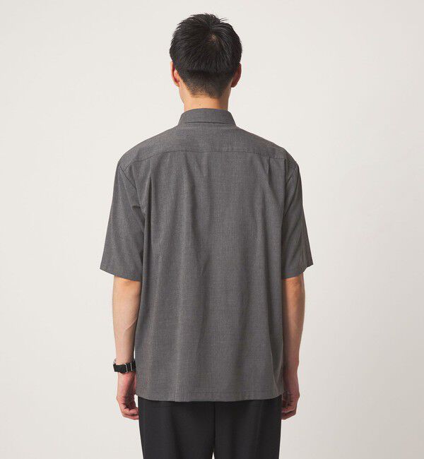 UNITED ARROWS green label relaxing「【WEB限定】JUST fit ウールライク ボックス シルエット 半袖 シャツ」|シャツ・ブラウス|