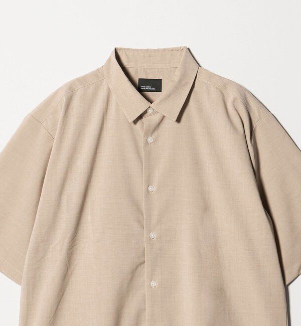 UNITED ARROWS green label relaxing「【WEB限定】JUST fit ウールライク ボックス シルエット 半袖 シャツ」|シャツ・ブラウス|