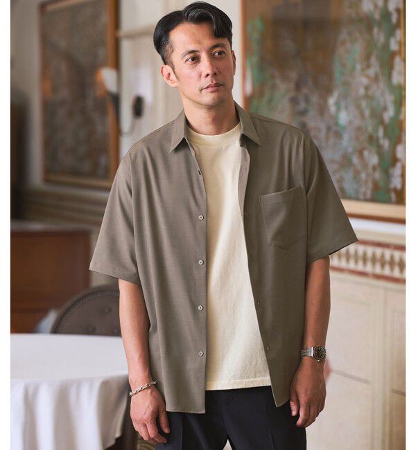 UNITED ARROWS green label relaxing「ポリエステル ドビー ジャストルーズ 半袖 シャツ -接触冷感・吸水速乾・ストレッチ-」|シャツ・ブラウス|MOCA