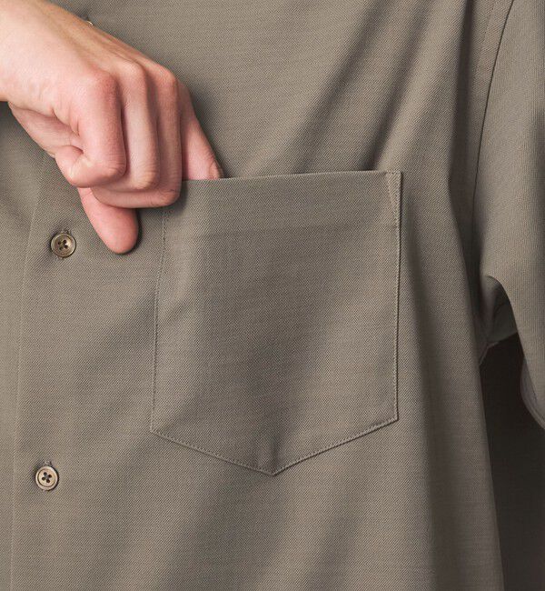 UNITED ARROWS green label relaxing「ポリエステル ドビー ジャストルーズ 半袖 シャツ -接触冷感・吸水速乾・ストレッチ-」|シャツ・ブラウス|
