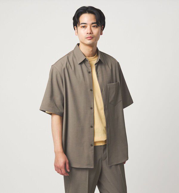 UNITED ARROWS green label relaxing「ポリエステル ドビー ジャストルーズ 半袖 シャツ -接触冷感・吸水速乾・ストレッチ-」|シャツ・ブラウス|