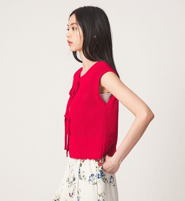 EMMEL REFINES「＜EMMEL REFINES＞EM HW スカシアミ 2WAY ニットベスト」|ニット・セーター|