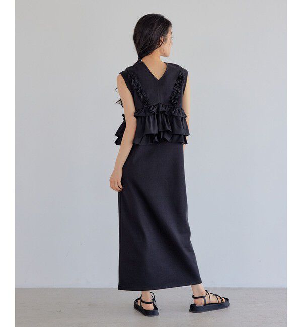 EMMEL REFINES「＜EMMEL REFINES＞EM ドッキングフリル カットソー ワンピース」|ワンピース|