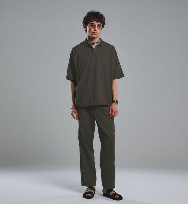 UNITED ARROWS green label relaxing「Dot Air ドローコード 半袖 ポロシャツ -ストレッチ-」|ポロシャツ|