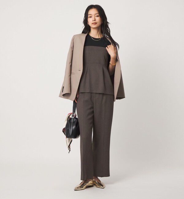 UNITED ARROWS green label relaxing「ネップツイル ストレート パンツ マシンウォッシャブル」|スラックス|
