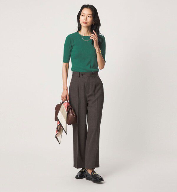UNITED ARROWS green label relaxing「ネップツイル ストレート パンツ マシンウォッシャブル」|スラックス|