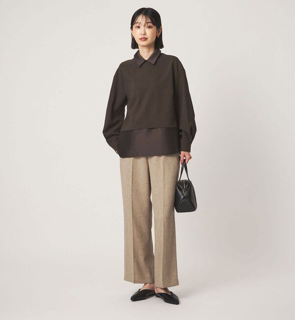 UNITED ARROWS green label relaxing「ネップツイル ストレート パンツ マシンウォッシャブル」|スラックス|