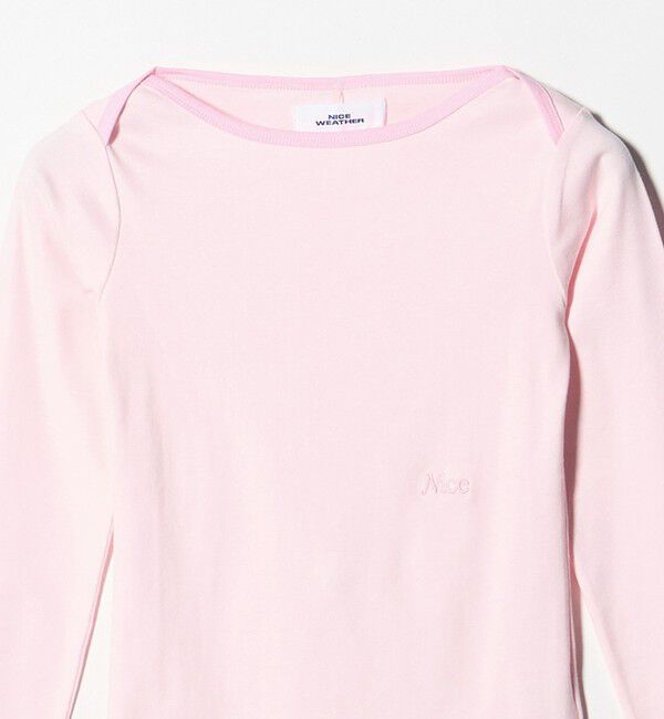 NICE WEATHER「＜NICE WEATHER＞ロゴ フィット ロングスリーブ Tシャツ」|Tシャツ・カットソー|