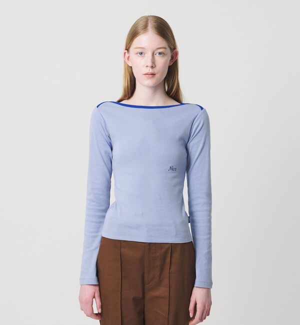 NICE WEATHER「＜NICE WEATHER＞ロゴ フィット ロングスリーブ Tシャツ」|Tシャツ・カットソー|