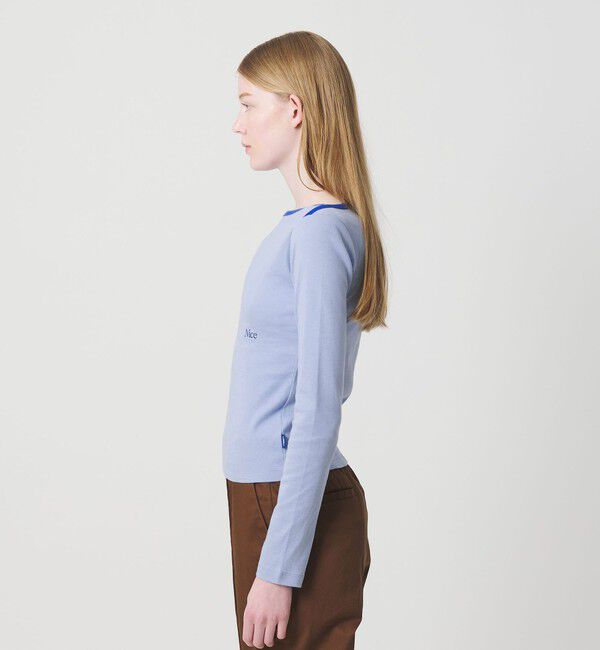 NICE WEATHER「＜NICE WEATHER＞ロゴ フィット ロングスリーブ Tシャツ」|Tシャツ・カットソー|