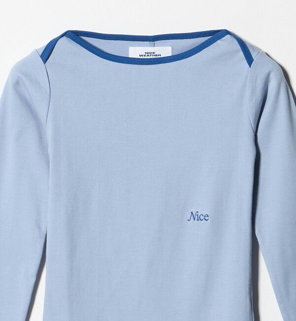 NICE WEATHER「＜NICE WEATHER＞ロゴ フィット ロングスリーブ Tシャツ」|Tシャツ・カットソー|