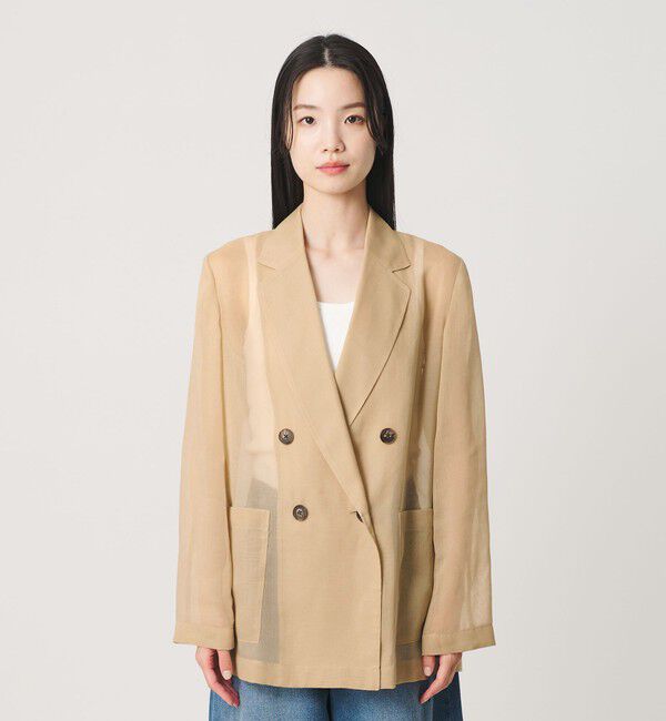 BEAUTY&YOUTH UNITED ARROWS「ポリエステル シアー ダブルジャケット ウォッシャブル」|テーラードジャケット|