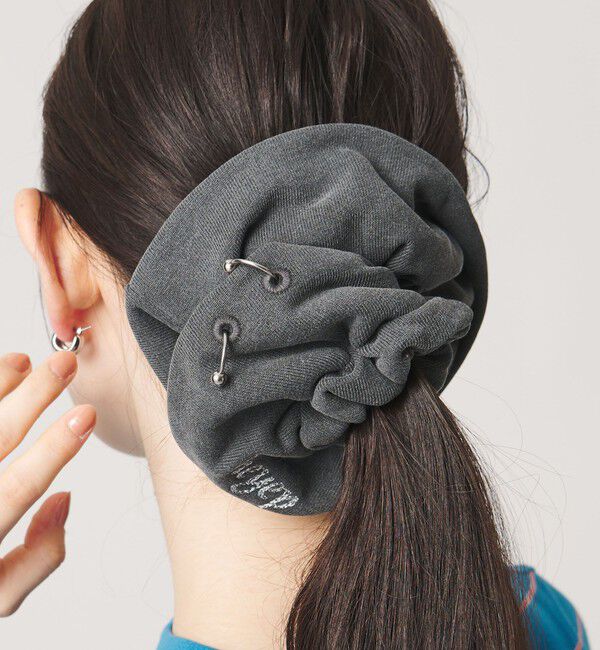 BEAUTY&YOUTH UNITED ARROWS「＜heyep＞スウェット ピアス シュシュ」|ヘアゴム・シュシュ|DK.GRAY