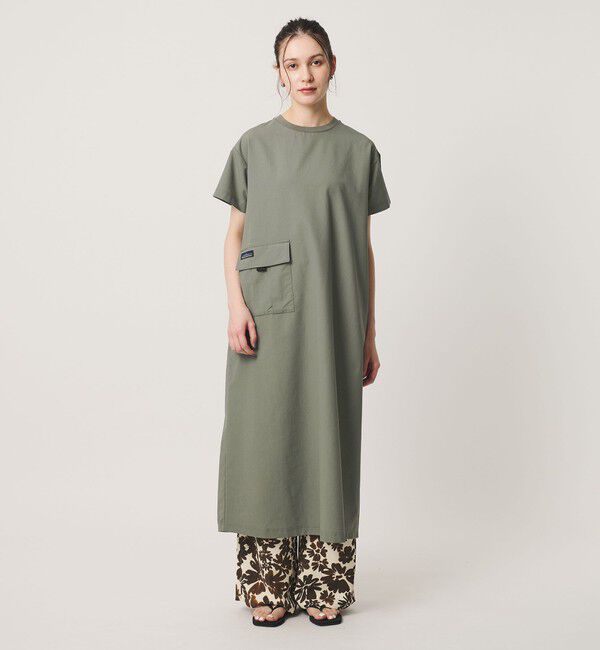 BEAUTY&YOUTH UNITED ARROWS「【別注】＜THOUSAND MILE＞ショートスリーブワンピース UVカット 吸汗速乾」|ワンピース|