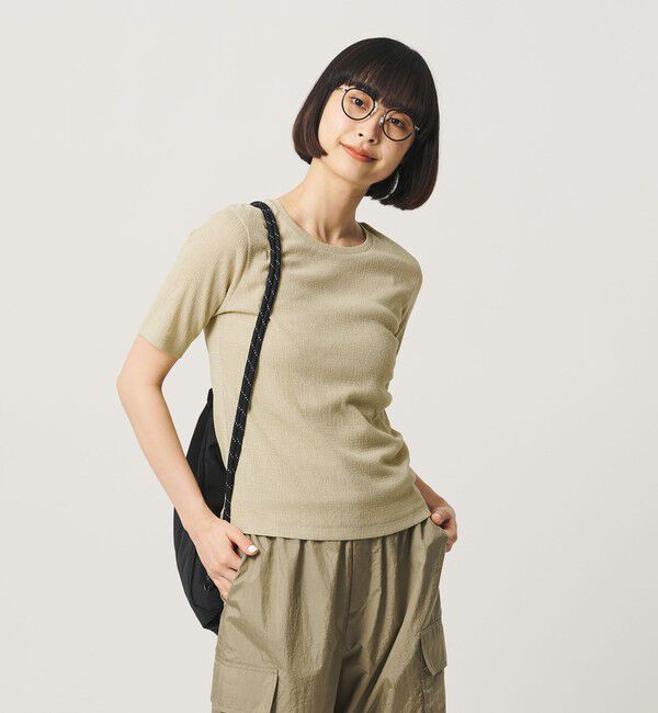 BEAUTY&YOUTH UNITED ARROWS「シャーリング コンパクト ボーダー Tシャツ」|Tシャツ・カットソー|