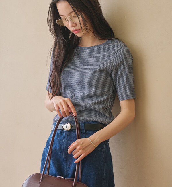 BEAUTY&YOUTH UNITED ARROWS「シャーリング コンパクト ボーダー Tシャツ」|Tシャツ・カットソー|