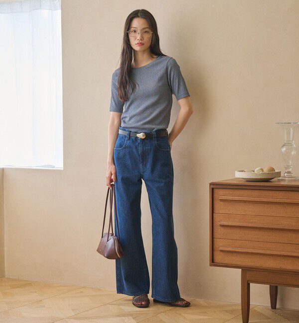 BEAUTY&YOUTH UNITED ARROWS「シャーリング コンパクト ボーダー Tシャツ」|Tシャツ・カットソー|
