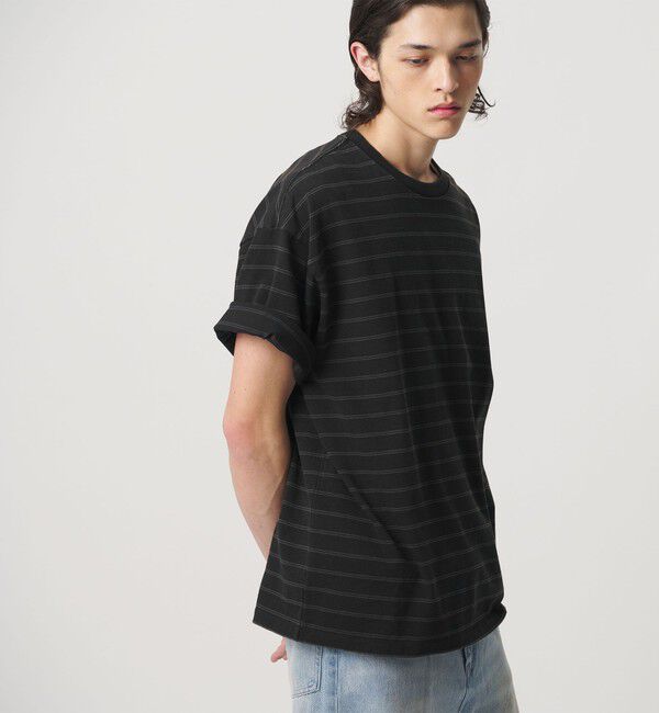 MONKEY TIME「ウォッシュド ボーダー Tシャツ」|Tシャツ・カットソー|