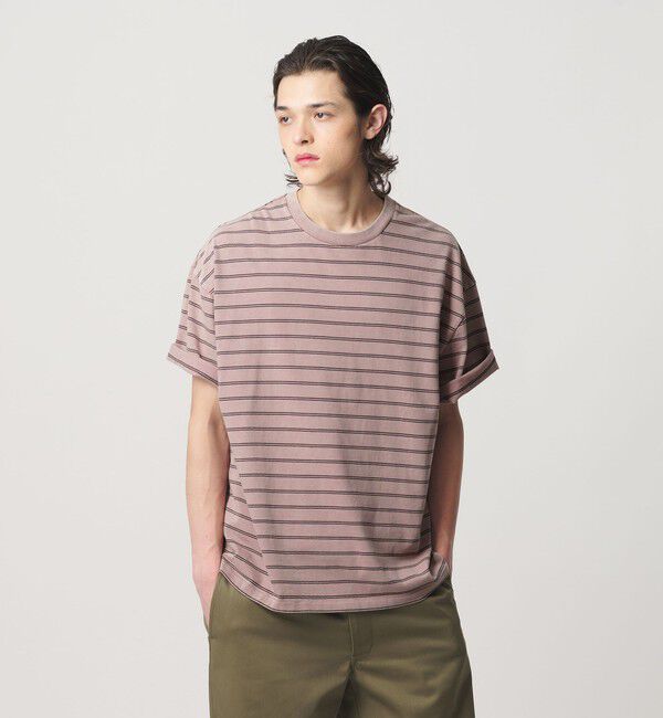 MONKEY TIME「ウォッシュド ボーダー Tシャツ」|Tシャツ・カットソー|