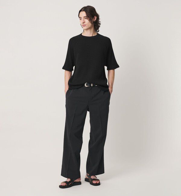 BEAUTY&YOUTH UNITED ARROWS「ビッグ ワッフル クルーネック ショートスリーブ Tシャツ」|Tシャツ・カットソー|