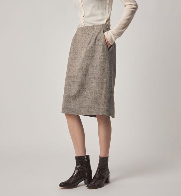 STEVEN ALAN「＜Steven Alan＞ヘリンボーン ツイード ライク ペンシルスカート」|スカート|