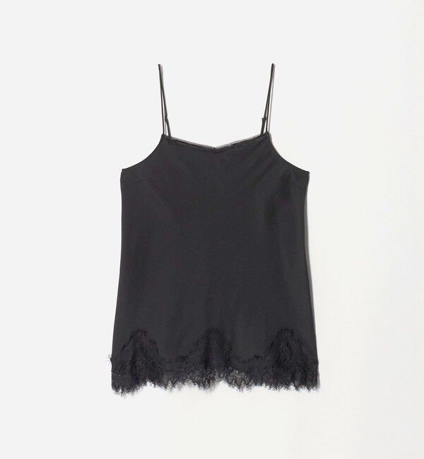 BEAUTY&YOUTH UNITED ARROWS「レース サテン キャミソール ウォッシャブル」|キャミソール|BLACK