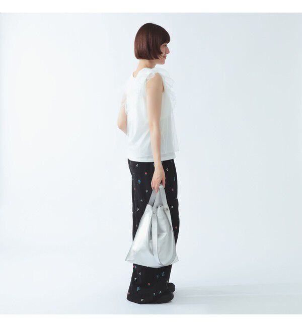 Ray BEAMS 「チュール レイヤー ラッフル フレンチスリーブ」|Tシャツ・カットソー|