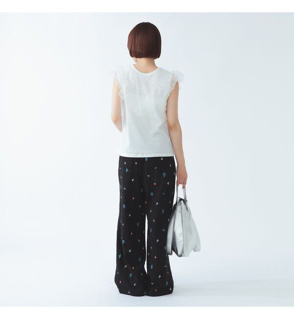 Ray BEAMS 「チュール レイヤー ラッフル フレンチスリーブ」|Tシャツ・カットソー|