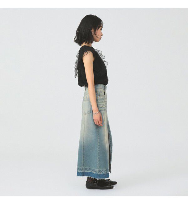 Ray BEAMS 「チュール レイヤー ラッフル フレンチスリーブ」|Tシャツ・カットソー|