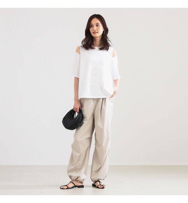Demi-Luxe BEAMS 「ショルダー スリット Tシャツ」|Tシャツ・カットソー|