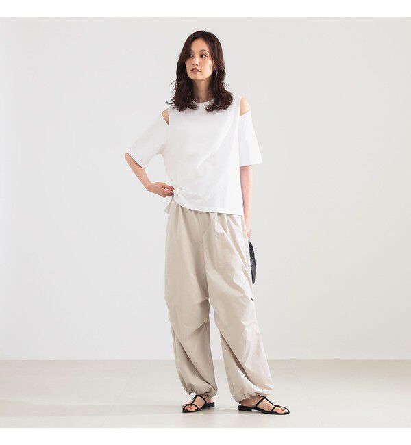 Demi-Luxe BEAMS 「ショルダー スリット Tシャツ」|Tシャツ・カットソー|