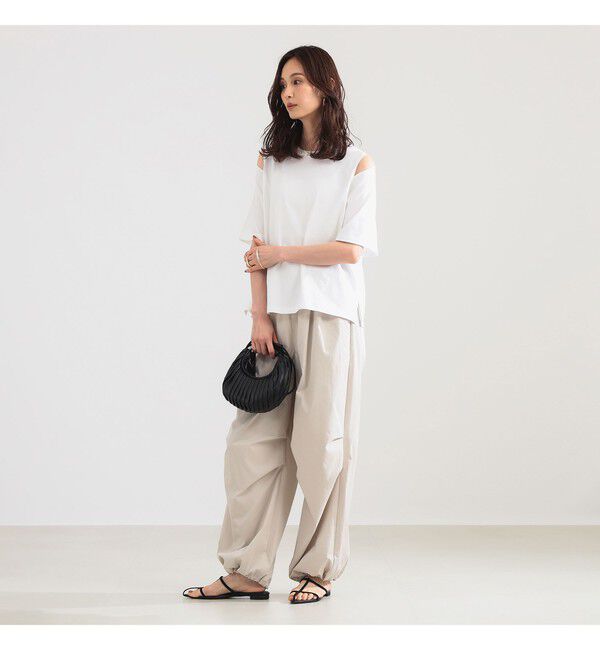 Demi-Luxe BEAMS 「ショルダー スリット Tシャツ」|Tシャツ・カットソー|