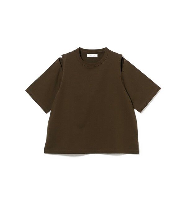 Demi-Luxe BEAMS 「ショルダー スリット Tシャツ」|Tシャツ・カットソー|