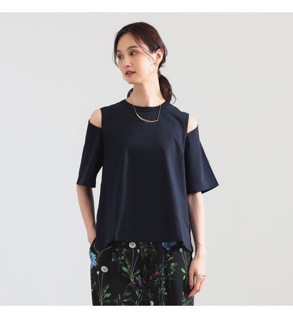 Demi-Luxe BEAMS 「ショルダー スリット Tシャツ」|Tシャツ・カットソー|