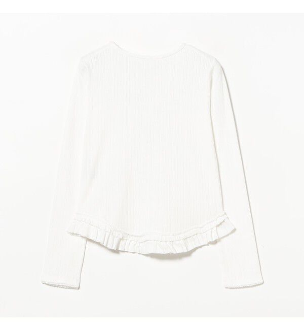 Ray BEAMS 「アイレット フリル ヘム ヘンリーネック」|Tシャツ・カットソー|